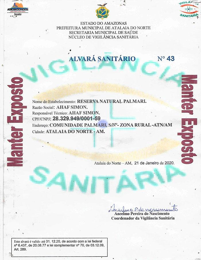 ALVARA SANITARIO CDV RNP 2020