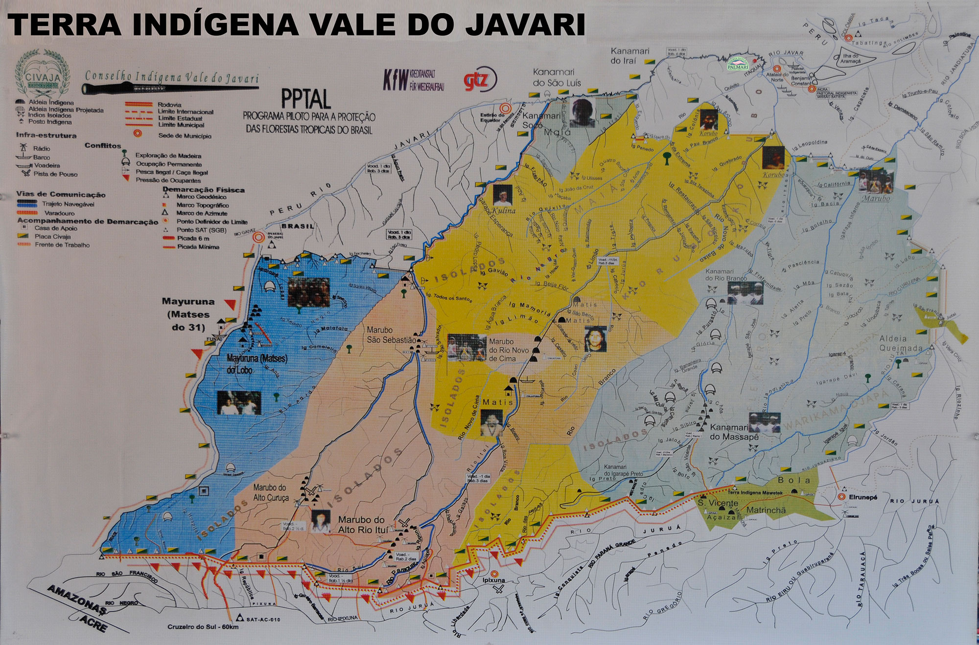 MAPA PROPUESTA KFW GTZ TERRITORIOS INDIGENAS DO VALE DO JAVARI WEB